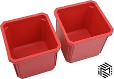 2 Genuine Milwaukee Packout Square Bins - Fits 48-22-8430, 48-22-8435 Organizer