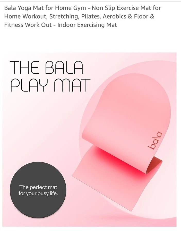 Tapete Bala The Play 5mm Yoga Pilates exercício em casa blush rosa - Imagem 2 de 3