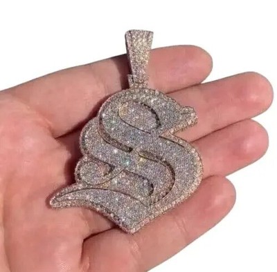 Custom Moissanite Charm   Unique Handmade Pendant with Your Name