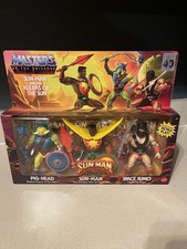 MOTU Origins Rulers of the Sun 3-Pack Sun Man Pig-Head Space Sumo 40TH Exclusive