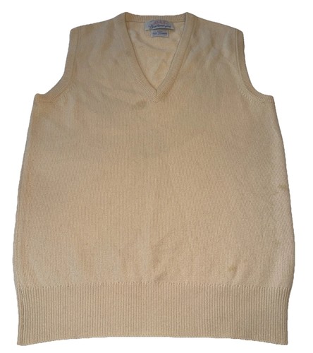 Ballantyne, Berk By Ballantyne 100% Scottish Cashmere Sweater Vest Mens Med 60s Vintage Rare