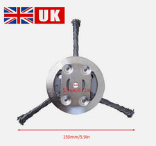 Grass Strimmer 3 head, 150 mm. Steel Wire Wheel Head Mower Weed Brush Cutter.