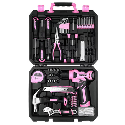126Pcs Power Tool Combo Kits with 8V Cordless Drill,10Mm 3/8'' Keyless Chuck,Pro