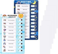 Upgrade 2 Pcs Chores Chart for Kids - Daily Routine Chore Chart for Kids Chore C