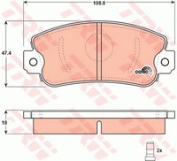 TRW GDB297 Bremsbelagsatz, Scheibenbremse FüR Autobianchi, Fiat, Lancia, Seat