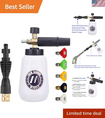 #ad Foam Cannon Compatible with Portland Husky and Ryobi Pressure Washer with 5... $45.59