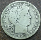 US 1906-S Barber Half Dollar  **