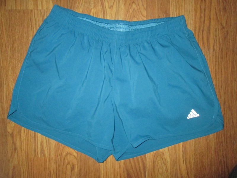 Womens ADIDAS ENERGY RUNNING athletic  shorts w/ built in liner sz L Lg 4"