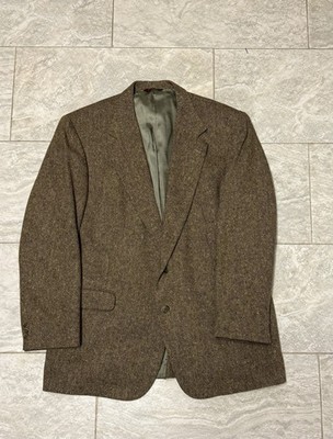 The Andover Shop Tweed Wool Blazer Jacket Coat Men Size 46 24 x34  Dress Casual