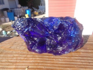 Glass Rock Slag Pretty Cobalt Blue 6.14 lbs 44A Rocks Landscape Aquarium