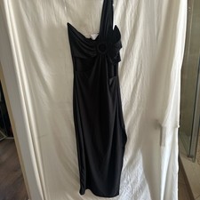 Windsor Dress Women’s Size Medium Black 1 Strap Rib Cage Cut Outs Body Con