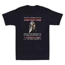 Knight Templar I Am A Child Of God A Warrior Of Christ Vintage Men's T-Shirt