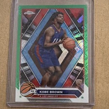 Topps Chrome 2023-24 Kobe Brown Los Angeles Clippers Rookie Card #18. rookie card picture