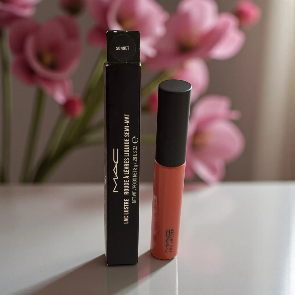 MAC Lac Lustre Demi-Matte Liquid Lip Rouge in SONNET - 0.28oz / 8g Full Size Y2K - Image 3 of 4