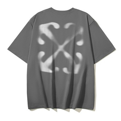 OFFS new OW atomized arrow print round neck pullover short sleeve