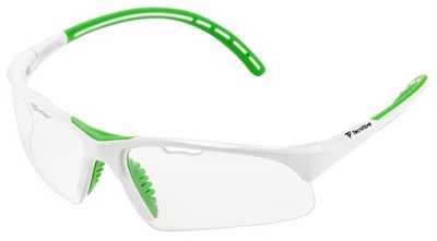 Tecnifibre Youth Squash Safety Glasses White Green WSF Approved  One Size