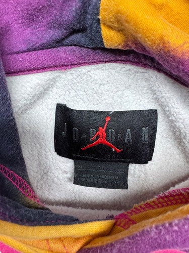 Air Jordan Nike Hoodie Herren XL Gelb Pink Schwarz Tie Dye Jump Man - Bild 5 von 10