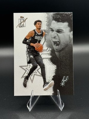 Victor Wembanyama Topps Signatures Spurs Black & White