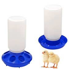 Chicken Feeder and Waterer Kit Set Automatic Chicken Waterer Feeder Poultry D...
