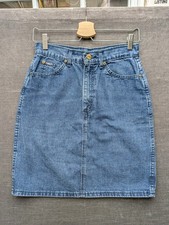 Vintage Chic Denim Skirt Mom Skirt No Back Pockets Cotton Y2K 80s 90s Size 9