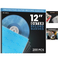 Archival Quality 200 Vinyl Record Sleeves - Anti-Static  Acid-Free Protection
