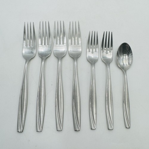 Oneida CAMLYNN CLEO Frosted Stainless Dinner Salad Dessert Forks & Spoon eBay