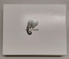 COFANETTO IN LEGNO PER ONCIE ARGENTO SOMALIA ELEFANTI ELEPHANT SILVER OZ