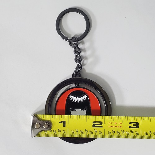 Emily The Strange Keychain Key Fob Face Logo Back Off Metal Gothic - Picture 5 of 5