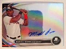 Marcell Ozuna RC 2013 Bowman Platinum Auto #BPAP-MO Marlins Braves Cardinals A2
