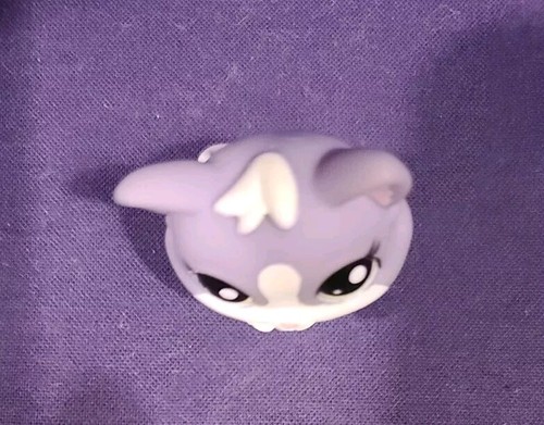 Authentic Littlest Pet Shop 2033 Cat Kitten Purple White Green Dot Meow Manor - Foto 3 di 7
