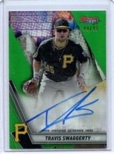 2019 Bowman's Best Of 2019 Green Refractor Auto Travis Swaggerty #B19-TS 49/99