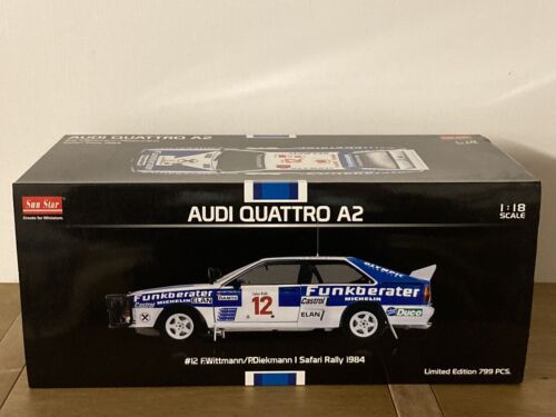 AUDI Quattro Rallye A2 Safari #12 Wittmann Diekmann Funkberater Sunstar 1:18 - Foto 2 di 4