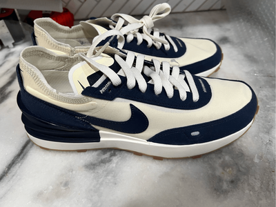 nike waffle one navy blue