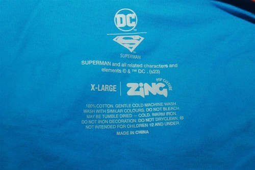 DC Superman Logo Character T-Shirt Men's Size XL BNWT 2023 - Picture 5 of 5