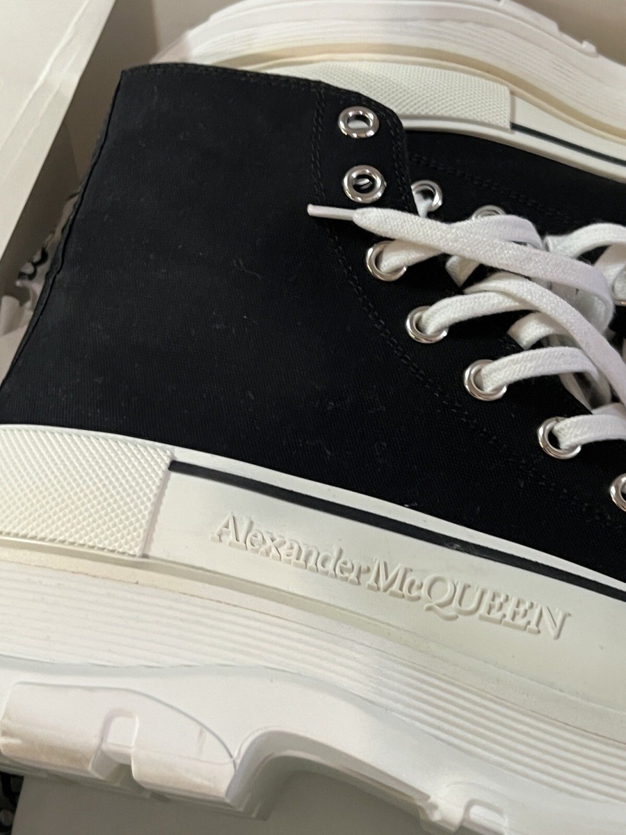 $990 Mens Alexander McQueen Slick Tread Shearling High-Top