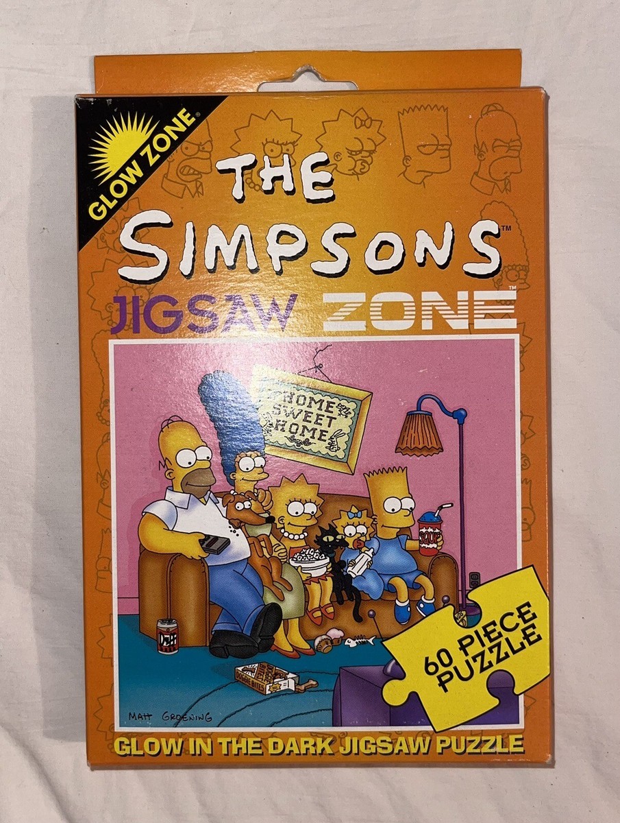 Brand New Sealed The Simpsons Jigsaw Zone Glow in the Dark Puzzle