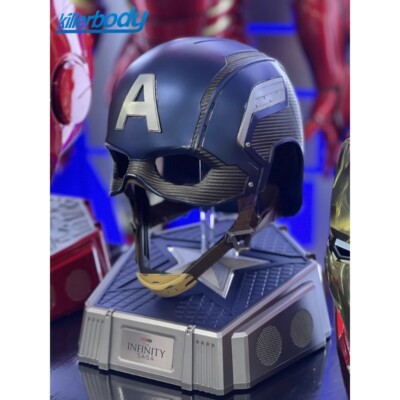 US Stock Marvel Captain America Helmet 1/1 Wearable Mask Collection Cosplay Prop