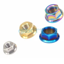 M5/M6/M8/M10/M16 GR5 Titanium Alloy Hex Screw Nuts With Flange Bicycle Motorbike