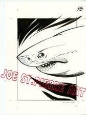 Cousteau GREAT WHITE SHARK SIGNED Graphic Novel + Original Art Pg! FREE SHIPPING