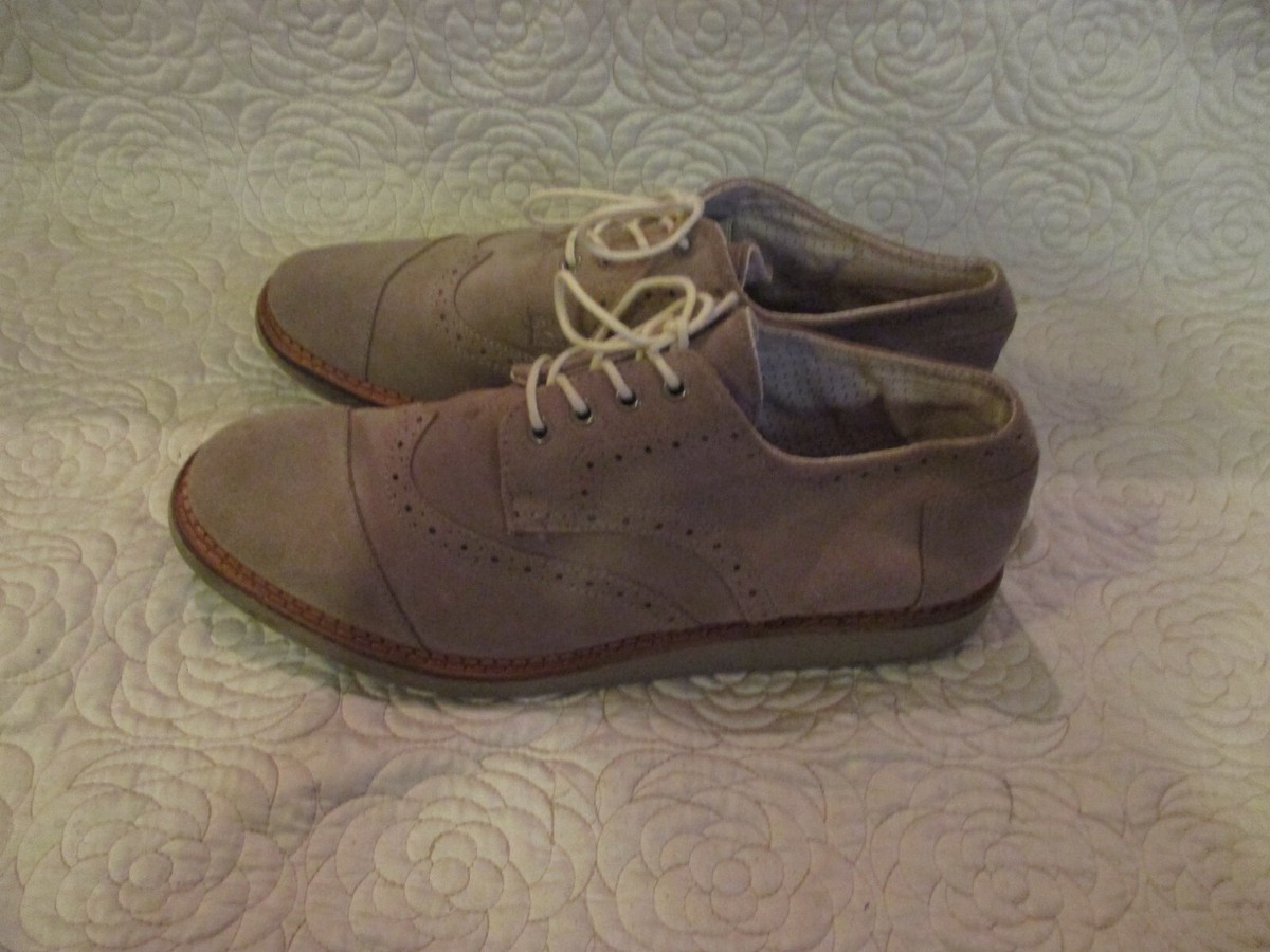 TOMS Preston Suede Oxford Shoes Mens 13 Tan Lace Up Casual Comfort Shoes Men main image 4