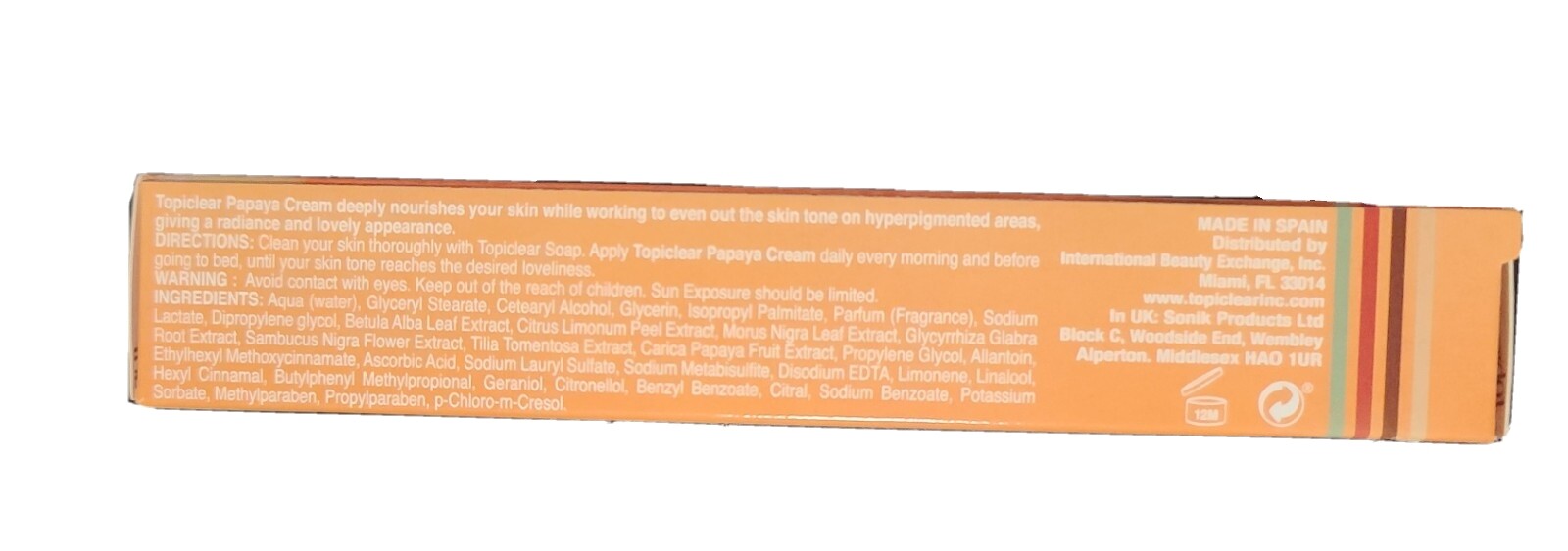 Topiclear Papaya Skin Tone Cream eBay