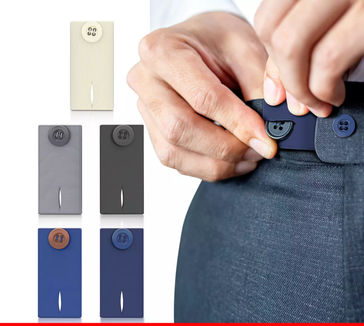  3 Quick Fit Buttons for Jeans Waist Extenders with