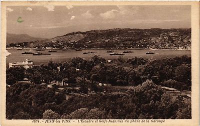 CPA JUAN-les-PINS - L'Escadre et Golfe. Juan vom Leuchtturm der Garoupe aus gesehen (514343)