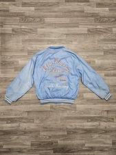 Vintage 80s Oklahoma Streetstock Chain Stitch Owners Racing Jacket Size Large