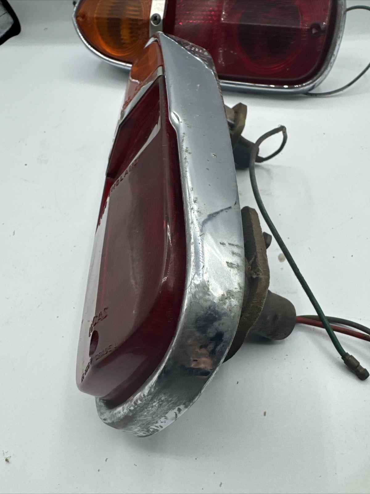 Triumph Tr5 And Aston Martin,Original Lucas  Rear Lamp Lenses, And Housing L799.