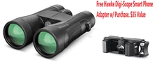 Hawke Optics Endurance ED Binoculars, 10x50, Black - 36208 w/ Digi-Scope Adapter