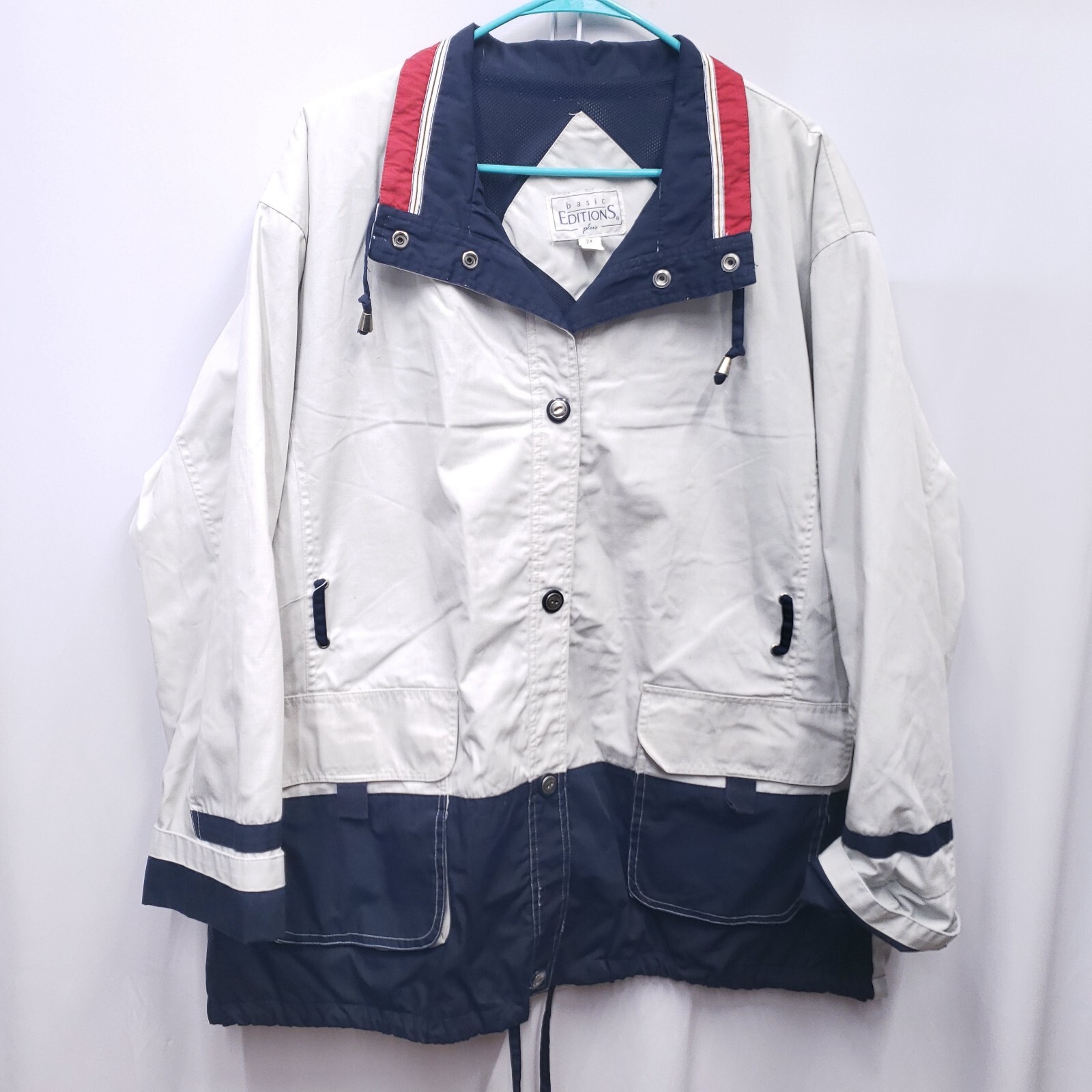 Vintage Basic Editions Plus Outdoor Windbreaker J… - image 1