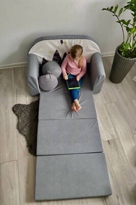 VELI Kindersofa ausklappbar Schlafsofa Spielsofa Kinder Schlaffunktion Baby Neu