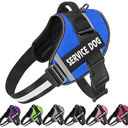 Reflective Service Dog Vest Harness, Woven Nylon with Adjustable Straps XS-XXL - Picture 15 of 16