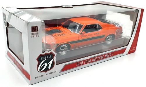 Greenlight 1/18 Scale HWY-18033 -1970 Ford Mustang Mach 1 Pace Car - Orange - Picture 5 of 5